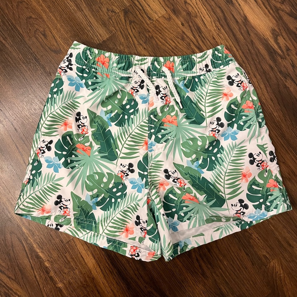 Disney Swim Trunks, Mickey Mouse Print 9/10